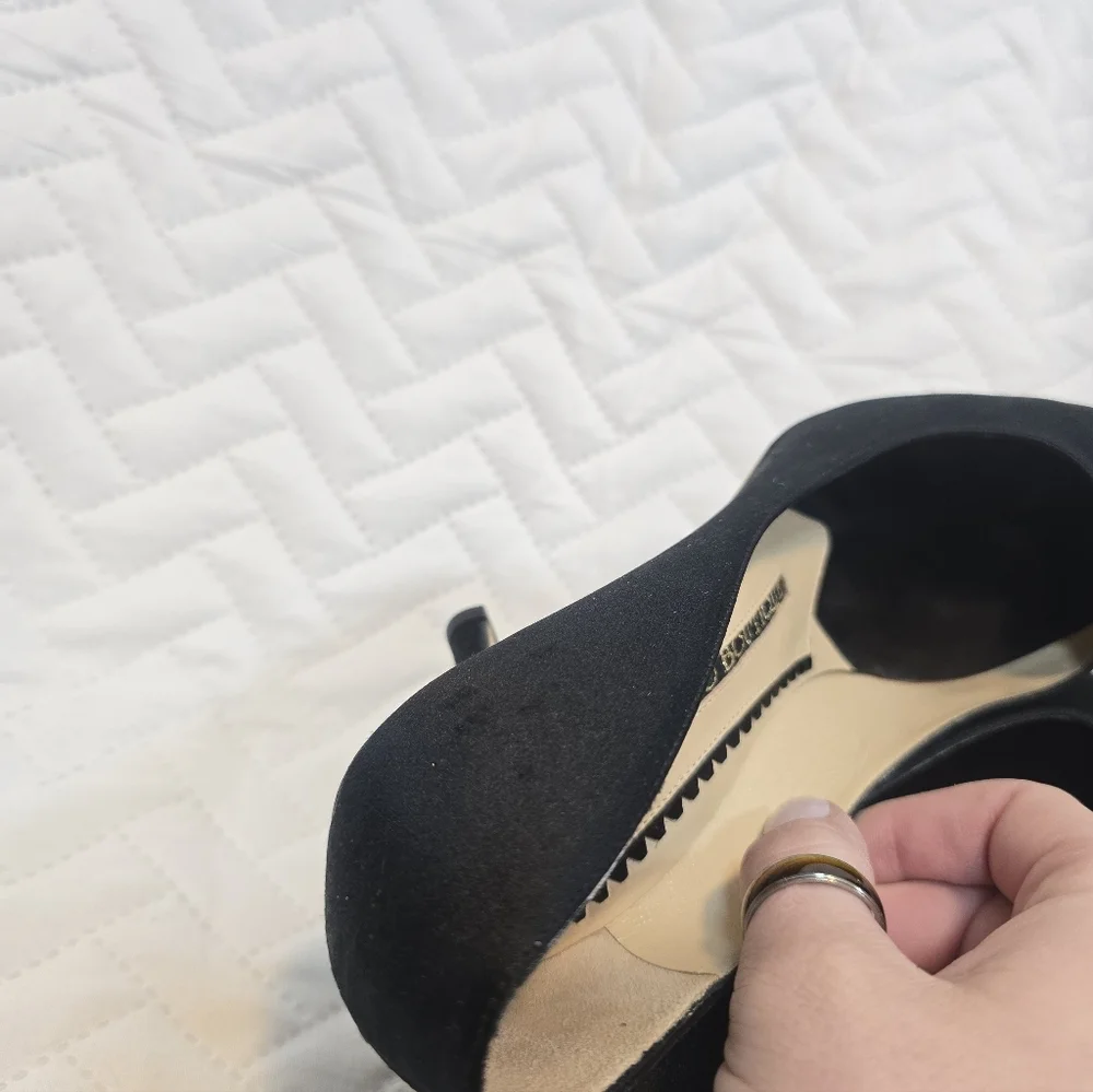 Jimmy Choo Crystal Accent Black Pointed Pumps Heels - Picture 11 of 15